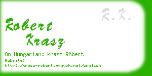 robert krasz business card